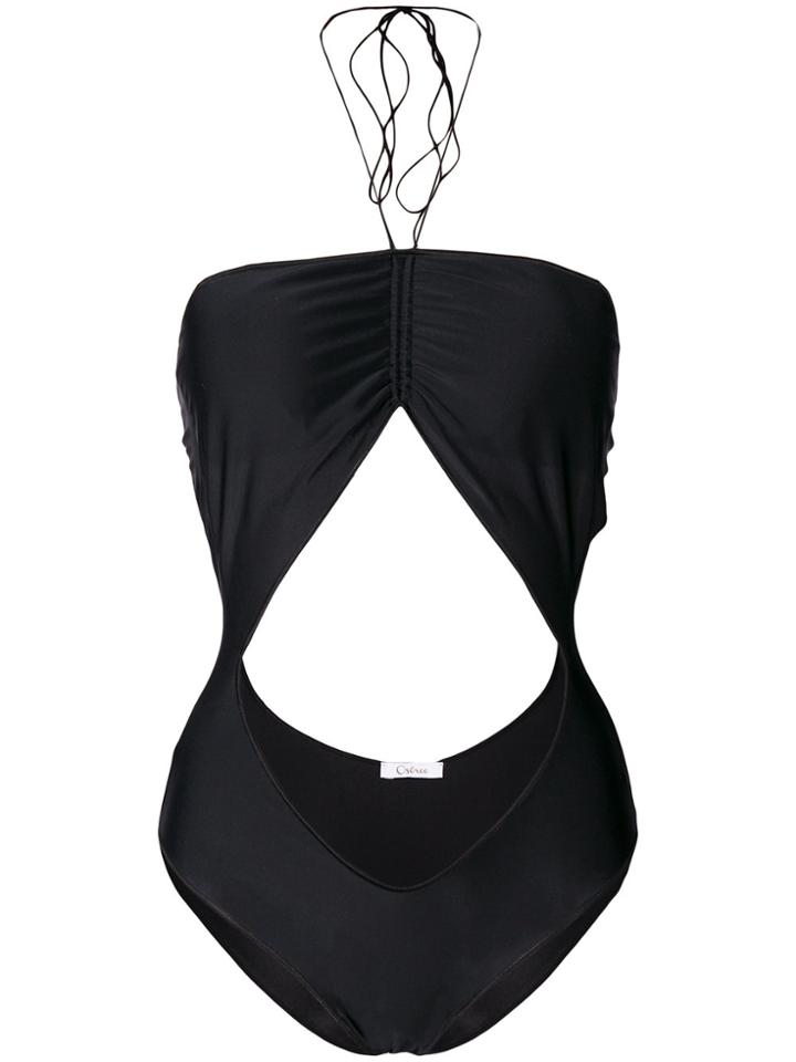 Oseree Cut-out Swimsuit - Black