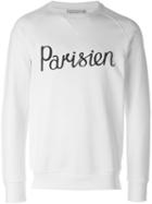Maison Kitsuné Parisien Print Sweatshirt, Men's, Size: Xl, Nude/neutrals, Cotton