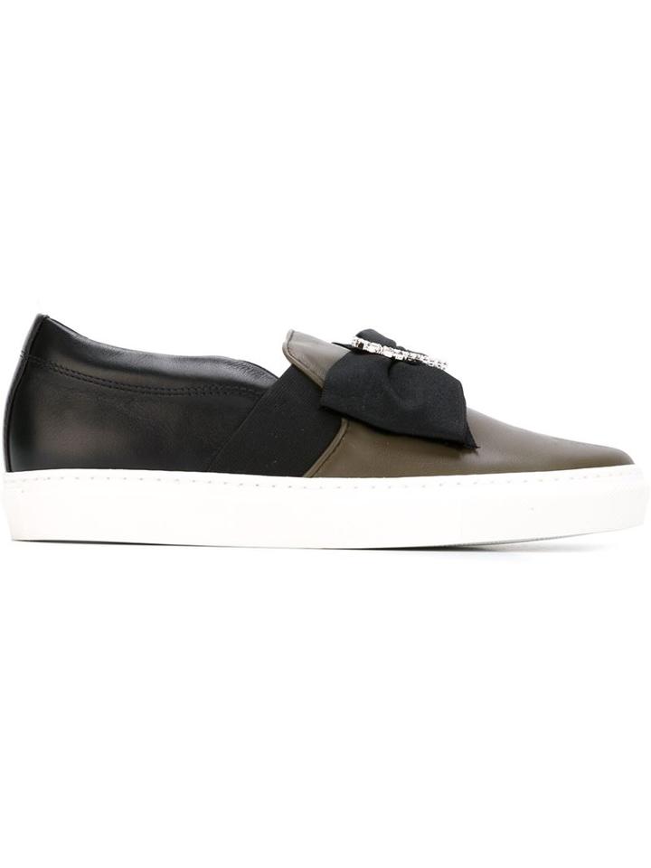 Lanvin 'pull-on' Bow Detail Slip-on Sneakers