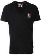 Plein Sport V-neck Patch T-shirt - Black