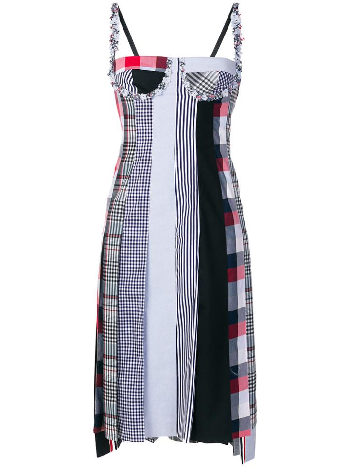 Thom Browne Contrast Panel Dress - Blue