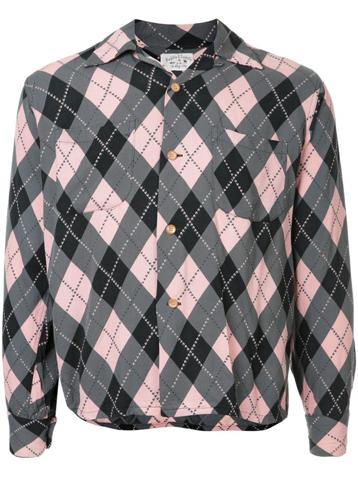 Fake Alpha Vintage 1950s Argyle Shirt - Grey