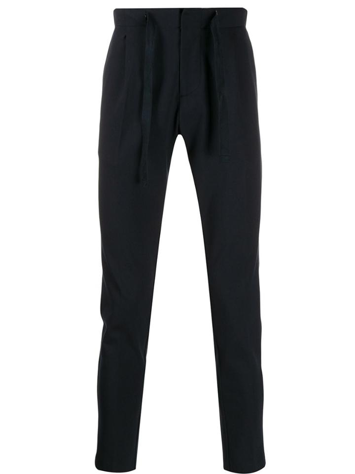 Entre Amis Tapered Drawstring Trousers - Blue