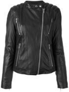 Munderingskompagniet Classic Biker Jacket, Women's, Size: 36, Black, Cotton/sheep Skin/shearling/polyester