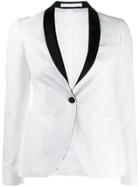 Tagliatore Fitted Tuxedo Jacket - White