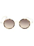 Mykita Round Sunglasses, Adult Unisex, White, Titanium
