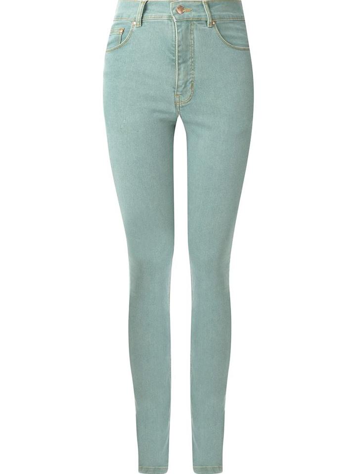 Amapô High-waited Skinny Jeans, Women's, Size: 34, Green, Cotton/spandex/elastane