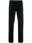 Off-white Diagonal Stripes Print Jeans - Black