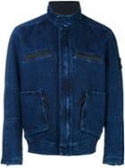 Stone Island Denim Jacket, Men's, Size: Medium, Blue, Cotton/polyamide/polyester/polypropylene