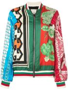 Gucci Gg Floral Print Bomber Jacket - Multicolour