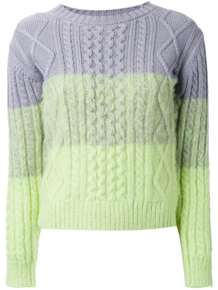Guild Prime Tonal Cable Knit Jumper, Women's, Size: 34, Grey, Acrylic/nylon/mohair/wool