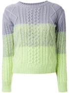 Guild Prime Tonal Cable Knit Jumper, Women's, Size: 34, Grey, Acrylic/nylon/mohair/wool