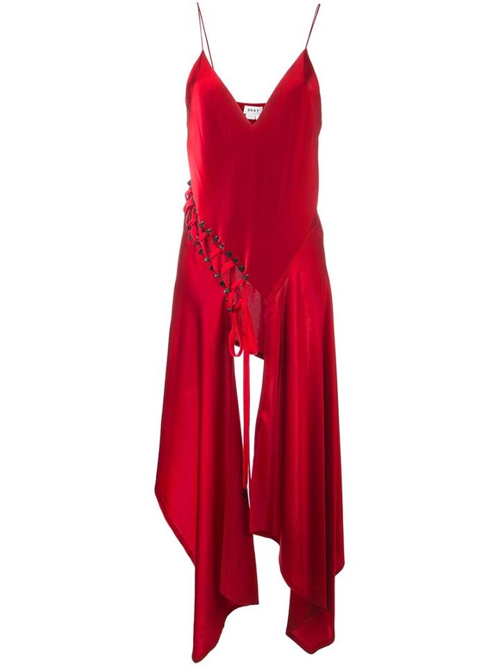Dkny Cascading Satin Cami Top