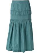 Dries Van Noten Pleated Skirt, Women's, Size: 42, Green, Silk/polyester