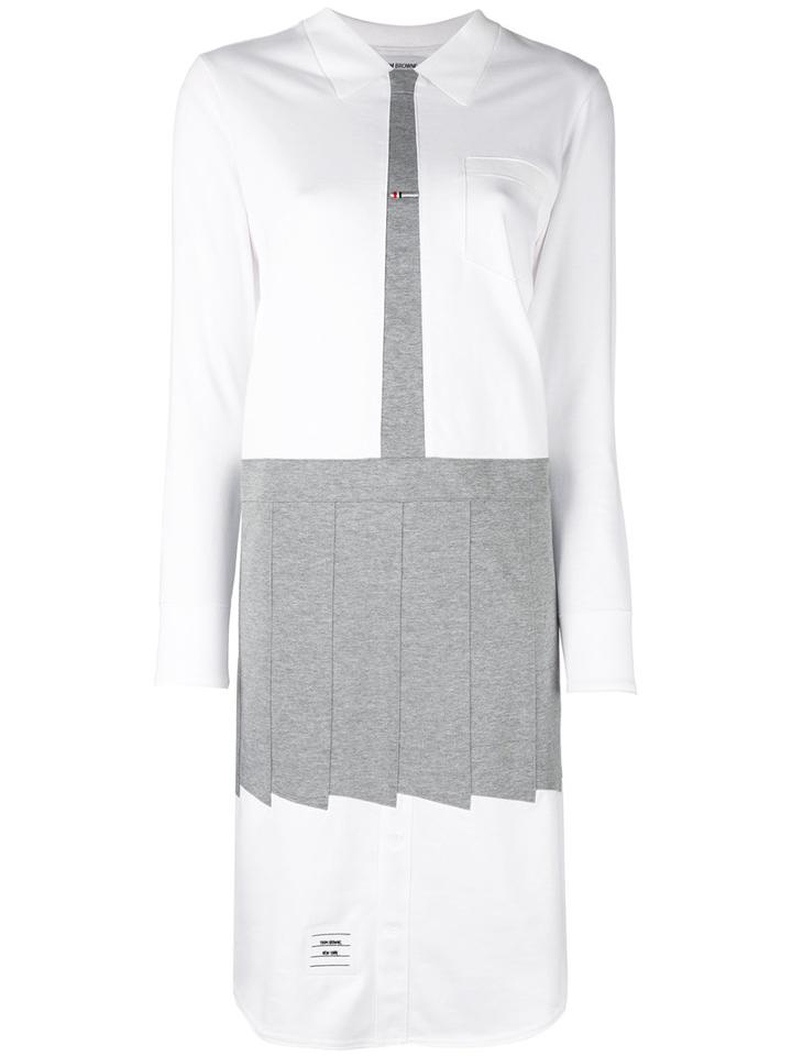Thom Browne - Mid-length Shirt Dress - Women - Cotton/nylon/polyurethane - 38, White, Cotton/nylon/polyurethane