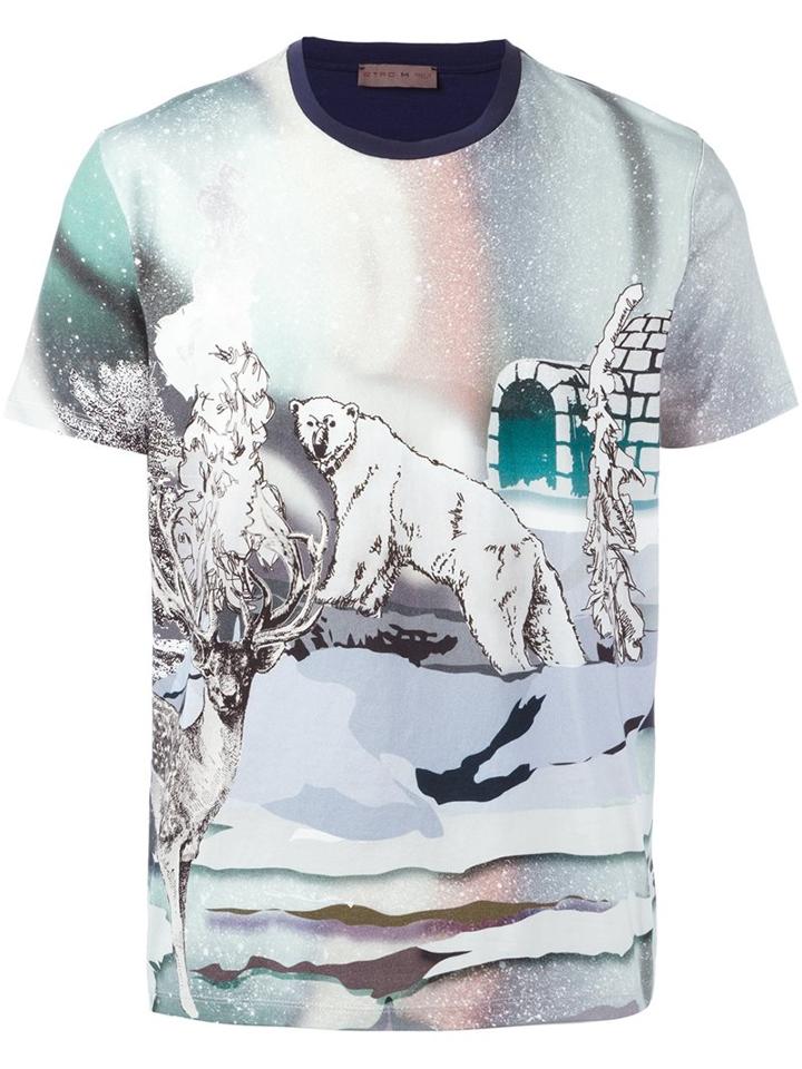 Etro Bear Print T-shirt