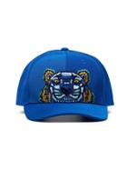 Kenzo Tiger Embroidered Logo Cap - Blue