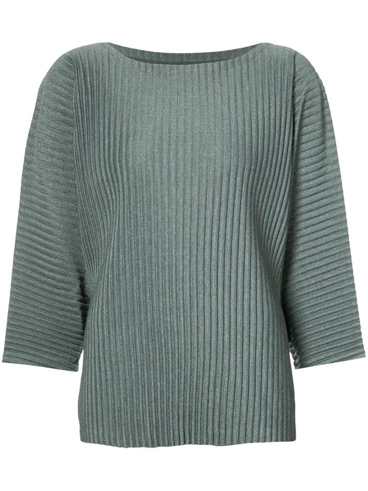 Pleats Please By Issey Miyake - Checker Blouse - Women - Polyester - 3, Women's, Grey, Polyester