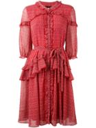 Steffen Schraut Ruffled Dress, Size: 38, Red, Polyester/viscose