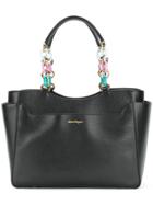 Salvatore Ferragamo Chain Embellished Tote Bag - Black