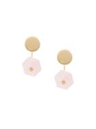 Isabel Marant Pink Stone Earrings - Gold