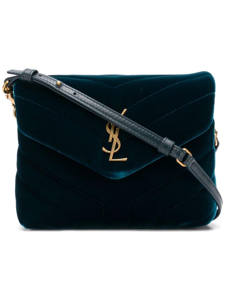 Saint Laurent Monogram Envelope Bag - Blue