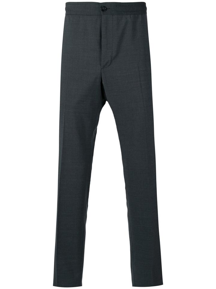 Z Zegna - Slim-fit Tailored Trousers - Men - Spandex/elastane/wool - 52, Grey, Spandex/elastane/wool