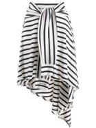 Sonia Rykiel Striped Jersey Skirt - Black