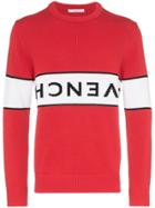 Givenchy Upside-down Logo Intarsia Jumper - Red