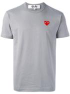 Comme Des Garçons Play Heart Patch T-shirt, Men's, Size: Medium, Grey, Cotton