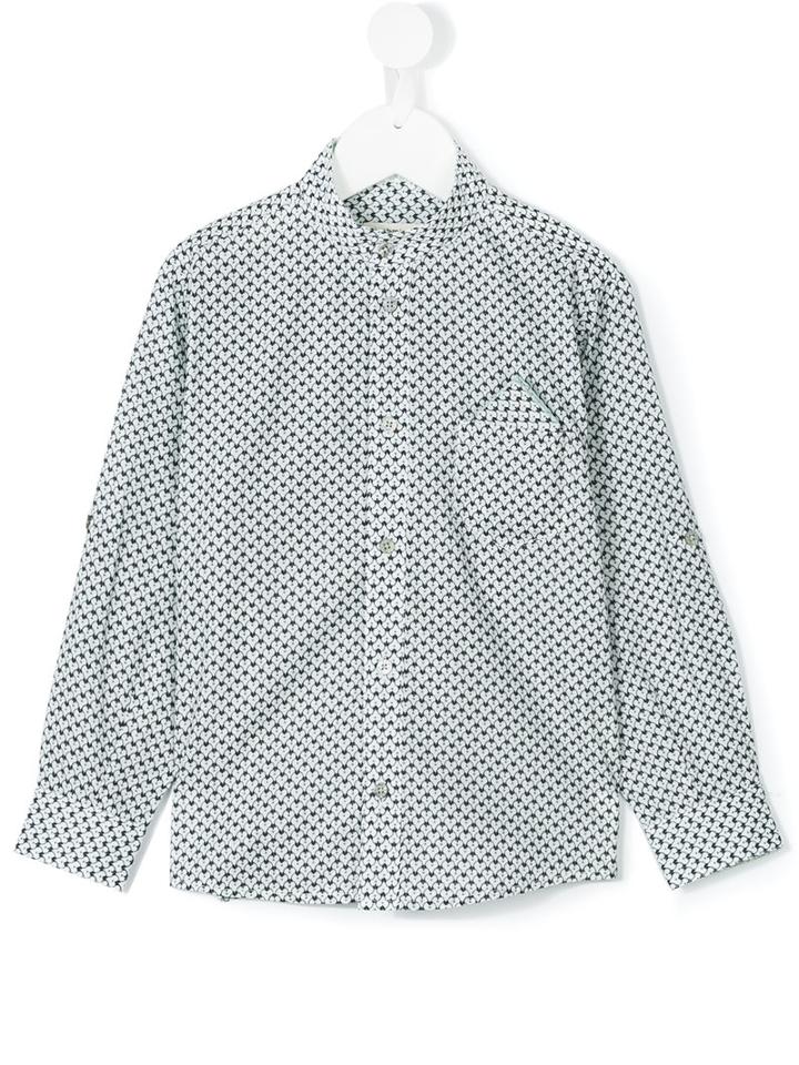 Cashmirino - Mandarin Collar Shirt - Kids - Cotton - 5 Yrs, White
