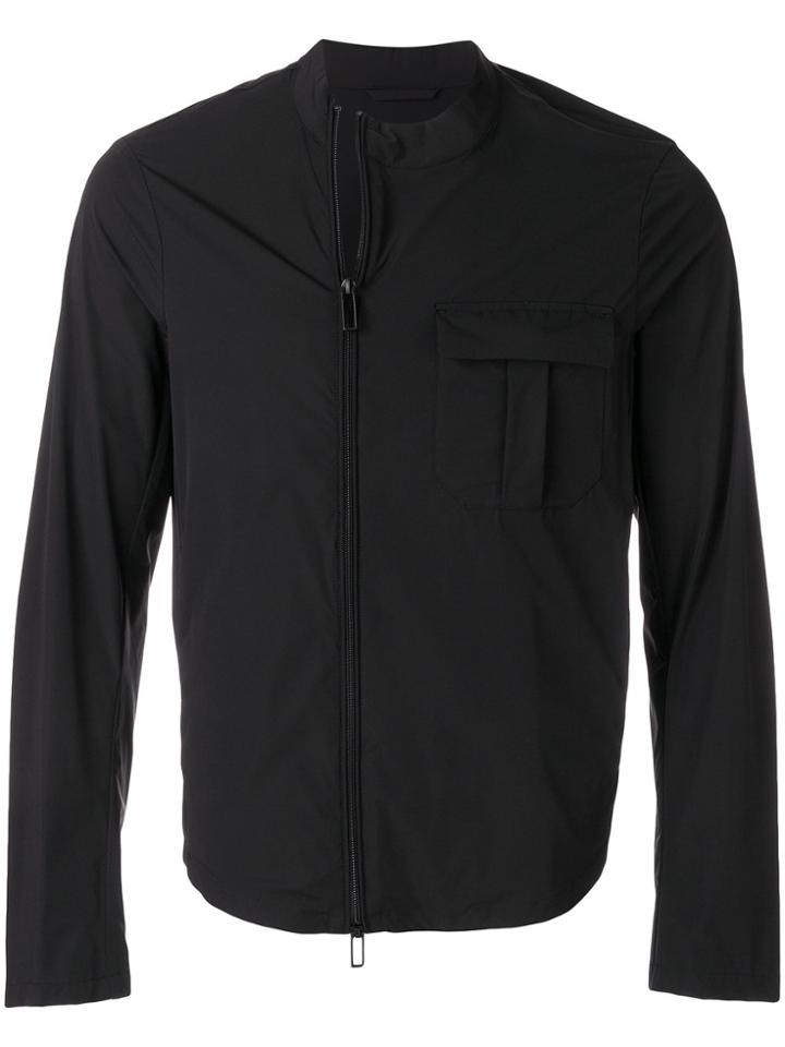 Emporio Armani Asymmetric Zip-up Jacket - Black
