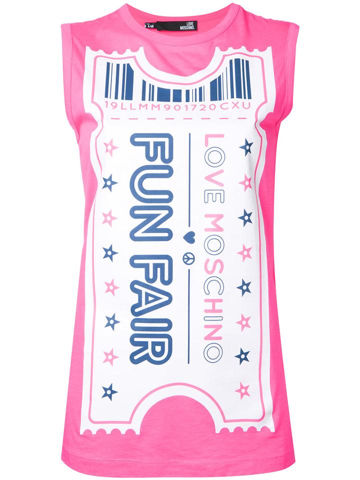 Love Moschino - Logo Front T-shirt - Women - Cotton/modal - 42, Grey, Cotton/modal