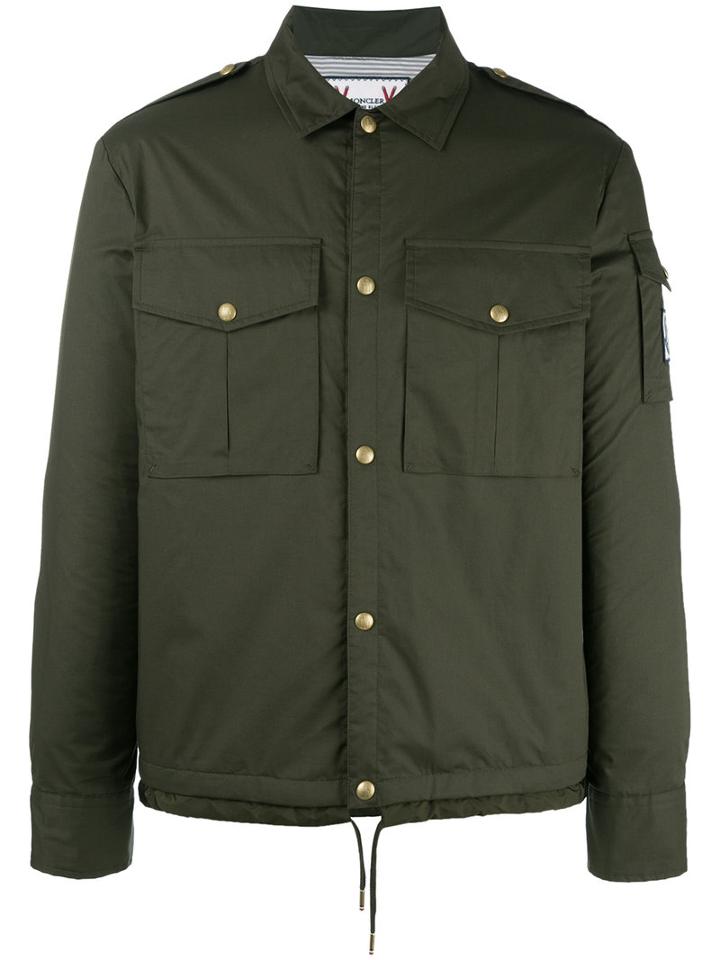 Moncler Gamme Bleu Lightweight Jacket, Men's, Size: 2, Green, Cotton/cupro/polyamide/feather Down