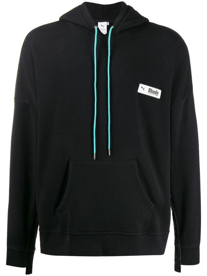 Puma Logo Hooded Sweatshirt - Black