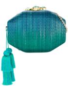 Rafe Interwoven Clutch Bag - Green