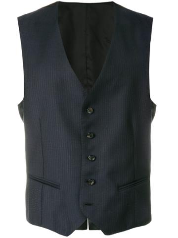 Claudio Tonello Pinstripe Waistcoat - Blue