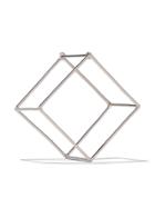 Shihara 18kt White Gold 3d 25mm Square Earring - Unavailable