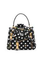 Moschino Polka Dot Biker Bag - Black