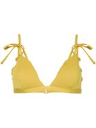 Peony Olive Shell Bralette Top - Green