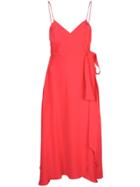 Kamperett Nuit Midi Wrap Dress - Red