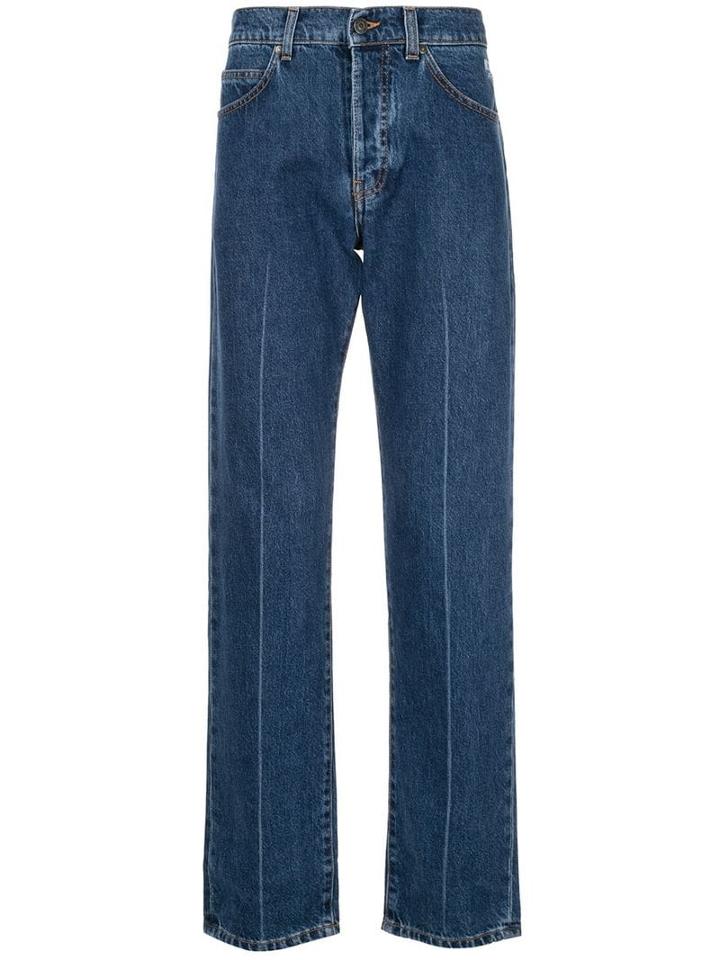 Msgm High Waisted Regular Jeans - Blue