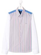 Harmont & Blaine Junior Teen Front Striped Shirt - White