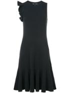 Proenza Schouler Sleeveless One Shoulder Ruffle Dress - Black