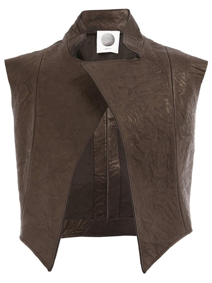 Aganovich Asymmetric Waistcoat - Black