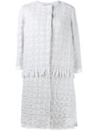 By Walid Crocheted Coat, Women's, Size: Medium, White, Cotton
