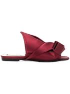 No21 Abstract Bow Mules - Red