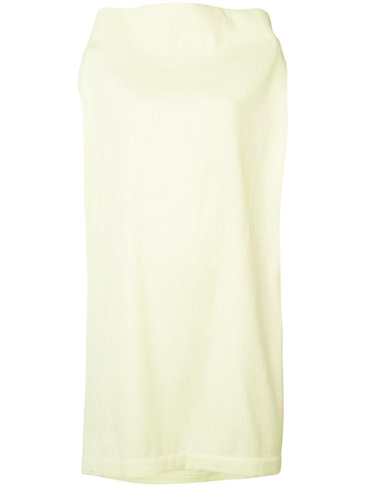 Issey Miyake Snap Pleat Dress - Yellow & Orange
