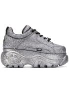 Buffalo 1339 Glittery Platform Sneakers - Silver