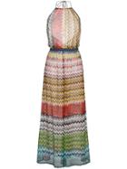 Missoni Mare Halterneck Zig Zag Knitted Jumpsuit - Multicolour